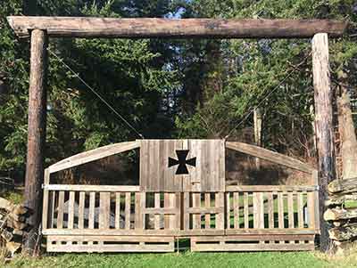 Maltese Cross in Gate at Squaw Bay