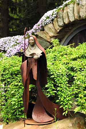 Sculpture of St. Scholastica 